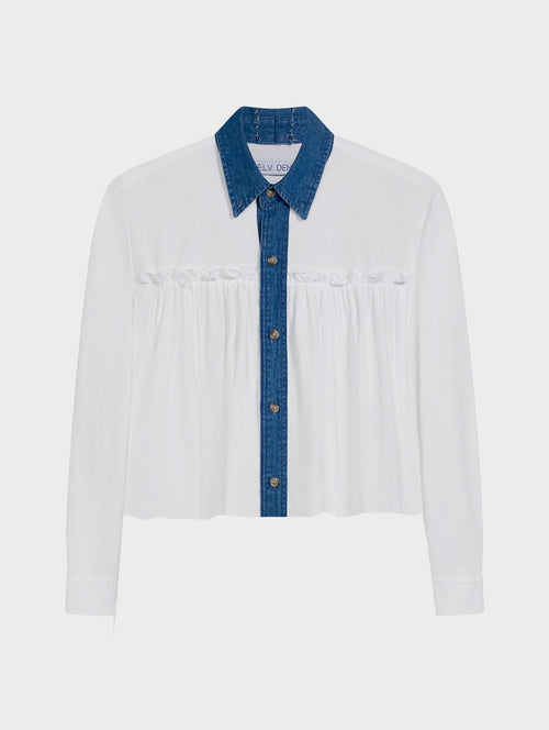 Celia Shirt Denim Cotton Poplin - ELV Denim