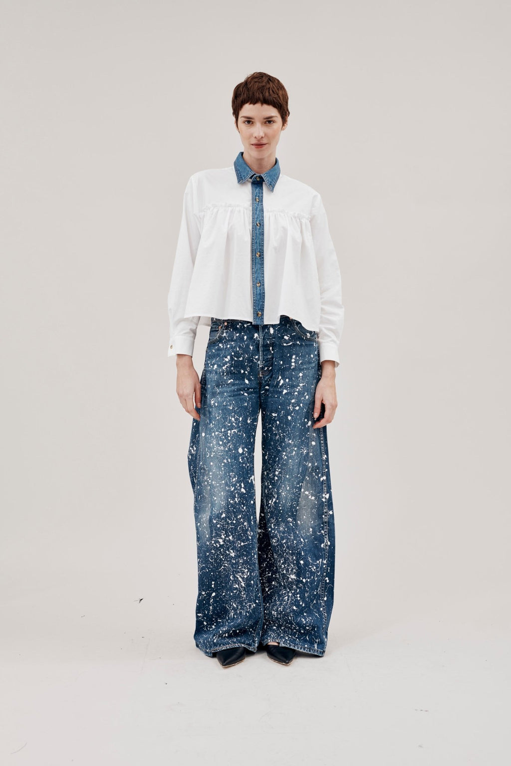 Celia Shirt Denim Cotton Poplin - ELV Denim