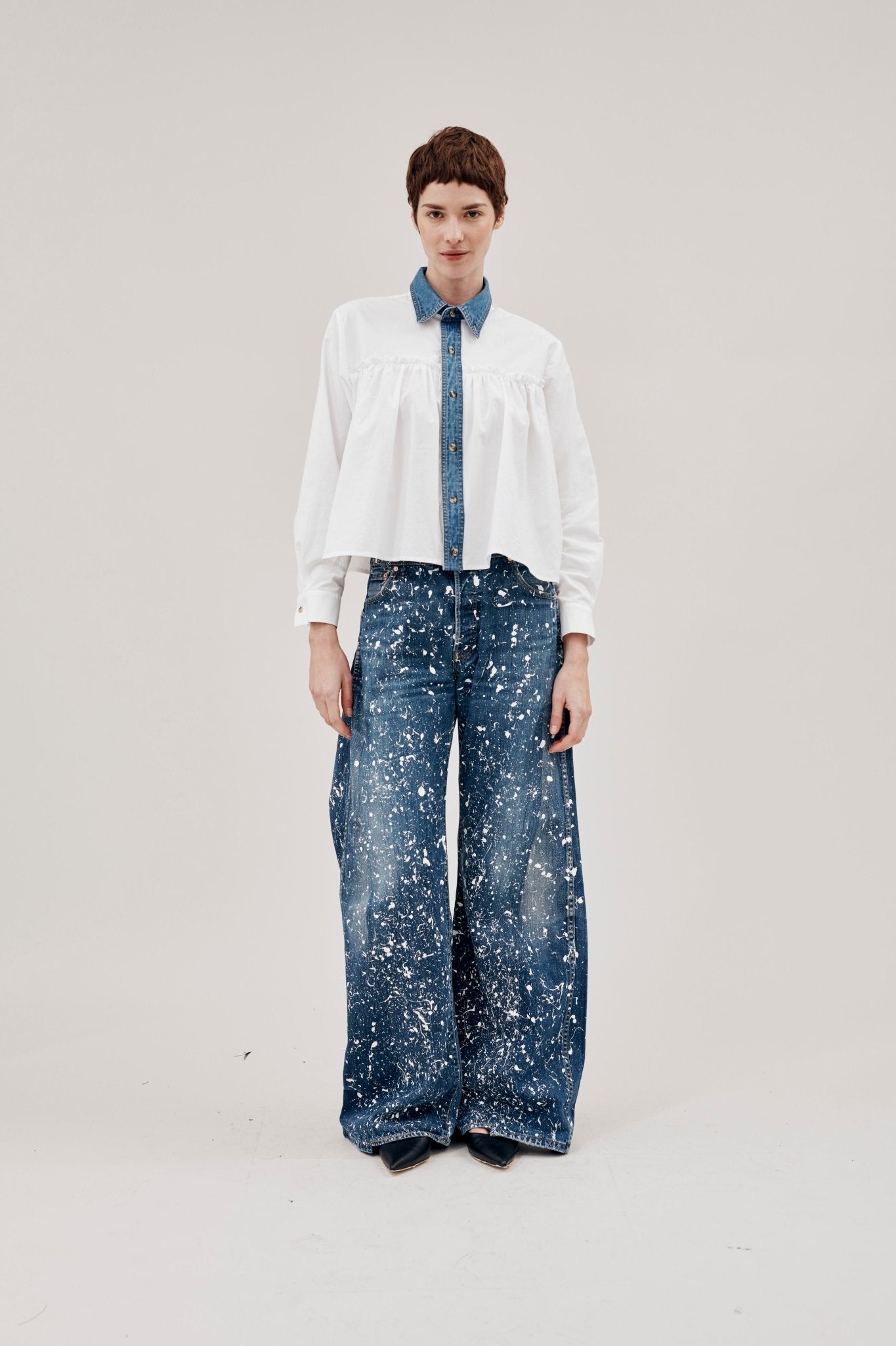 Celia Shirt Denim Cotton Poplin - ELV Denim