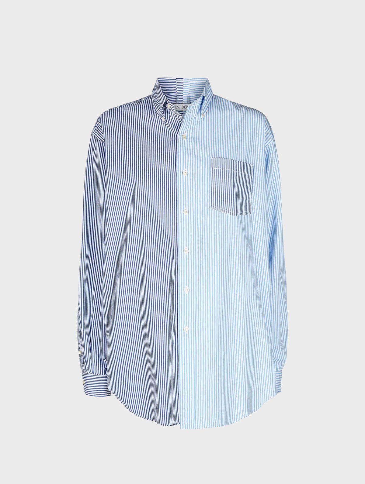 Diana Shirt Stripe Cotton Poplin Light Blue - ELV Denim