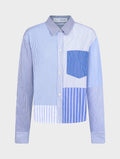 Emilie Shirt Patchwork Stripe Poplin - ELV Denim