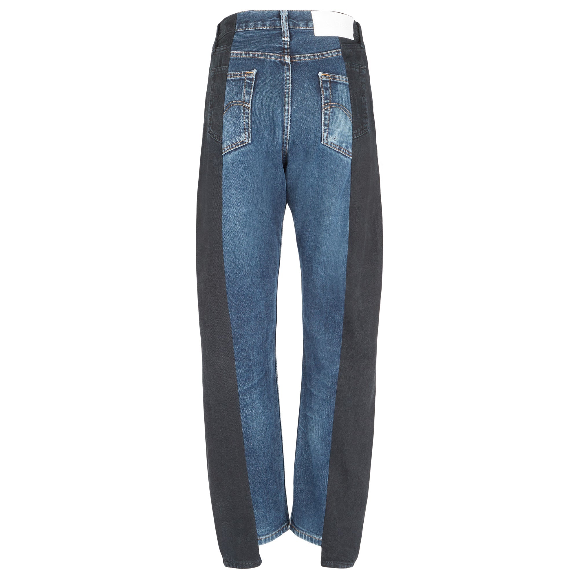 Black Dark Blue Contrast Boyfriend Jean - E.L.V. Denim