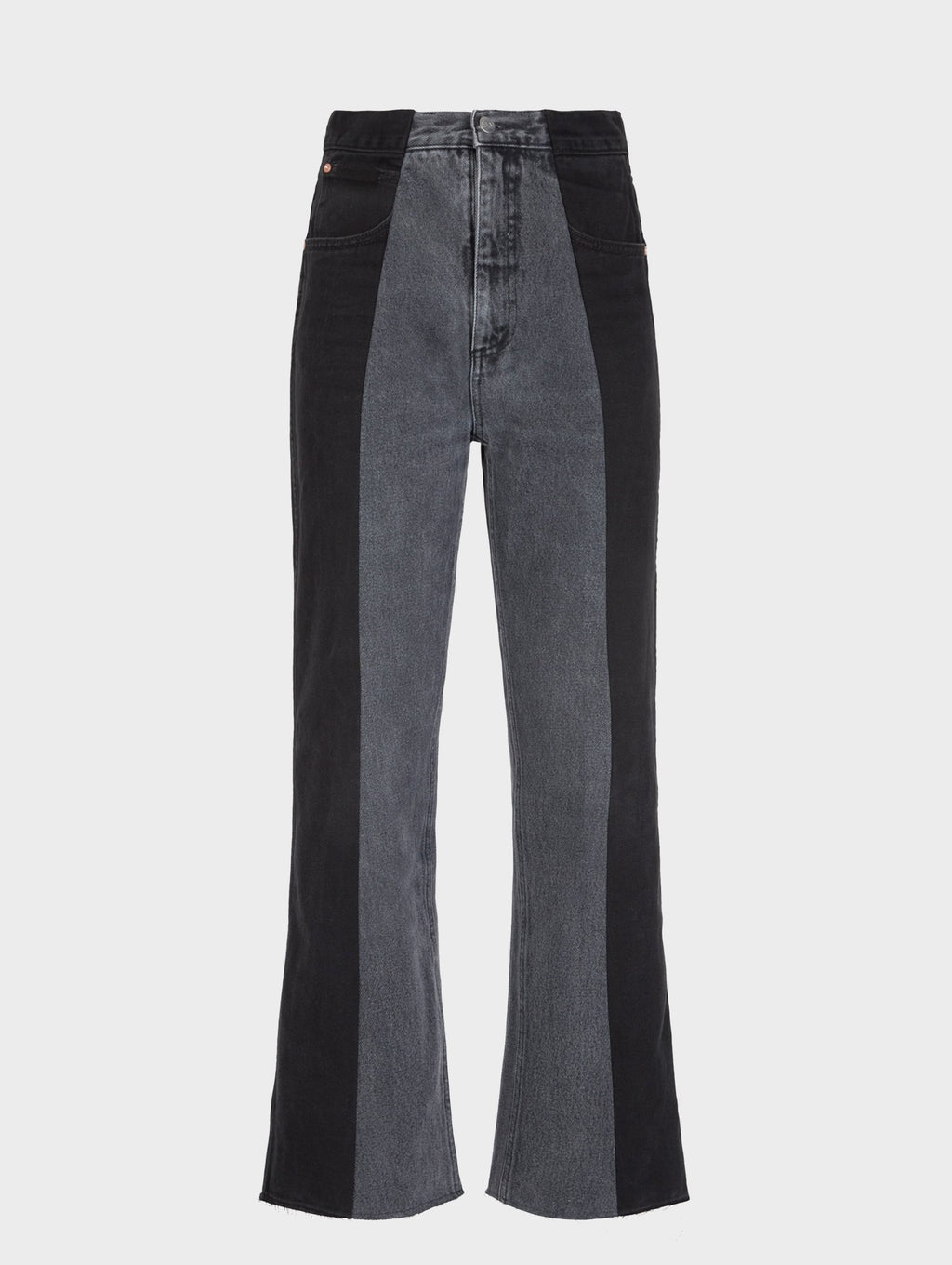 Black Grey Contrast Flare Jean - E.L.V. Denim
