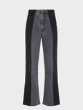 Black Grey Contrast Flare Jean - E.L.V. Denim