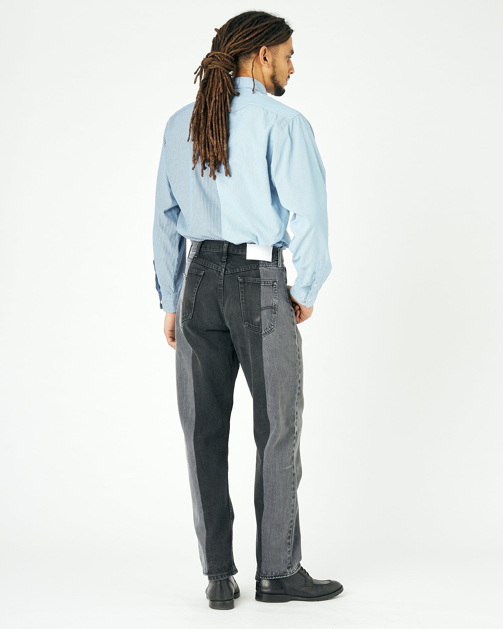 Grey Black Contrast Garçon Jean - E.L.V. Denim
