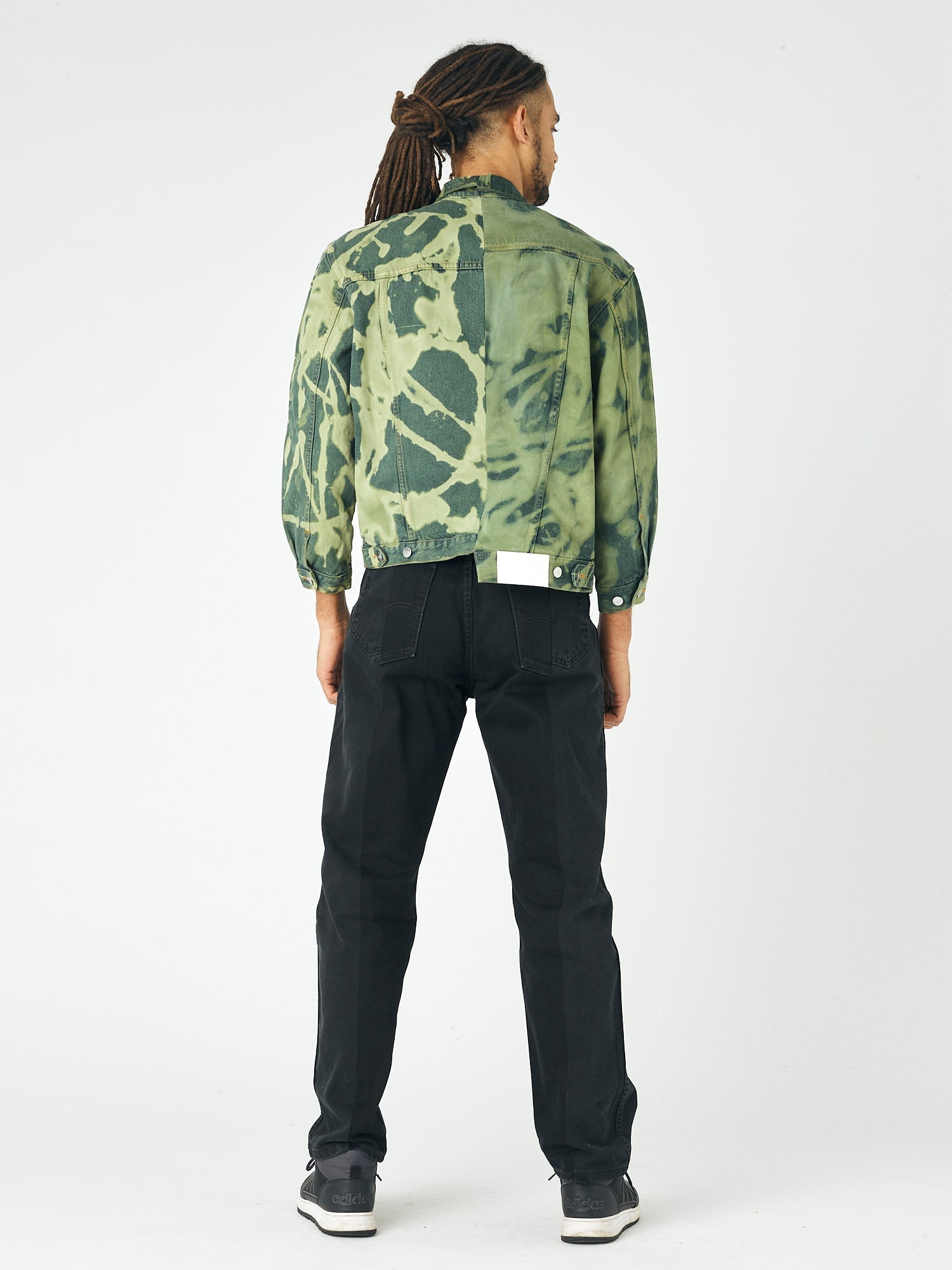 Mens Camo Bleach Denim Jacket - E.L.V. Denim
