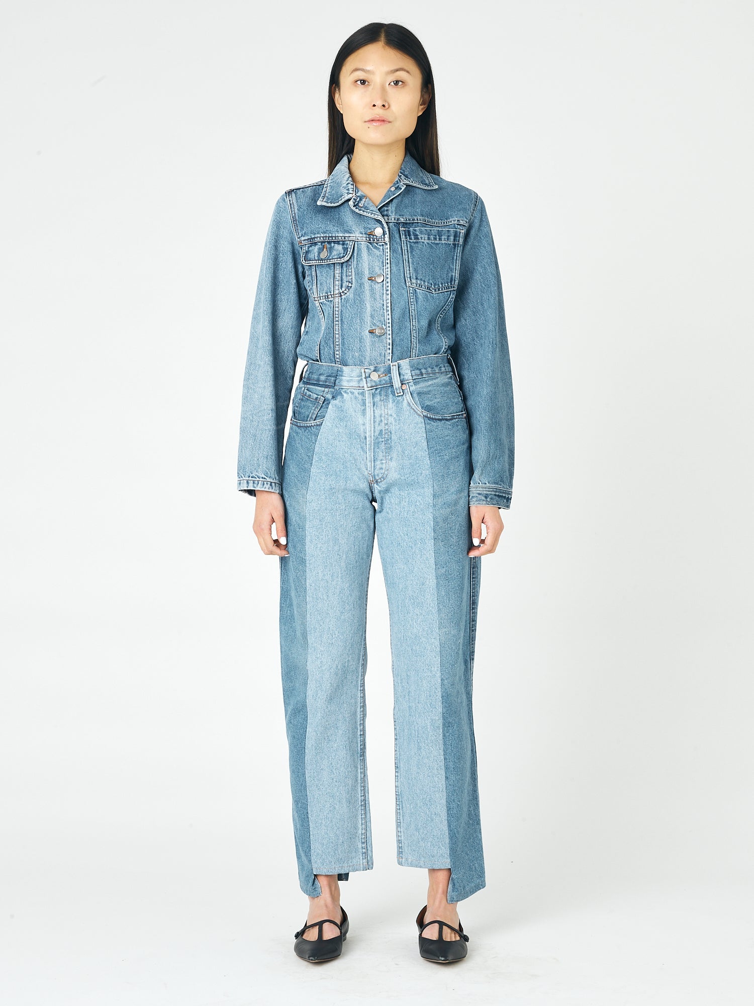 Mid Light Blue Contrast Boyfriend Jean - E.L.V. Denim