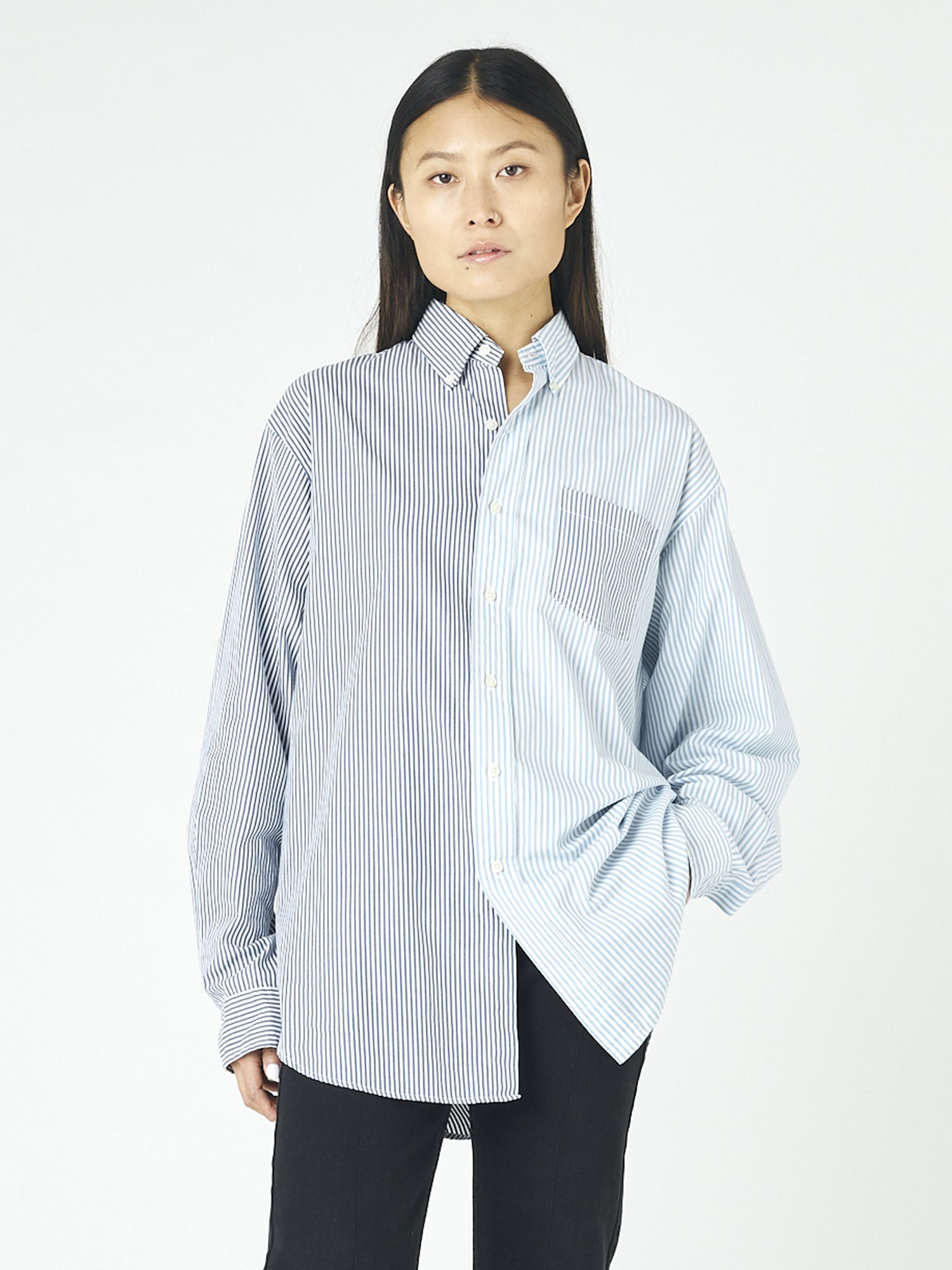 The Diana Cotton Blue Stripe Shirt - E.L.V. Denim